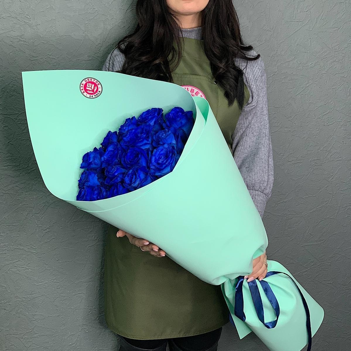 Композиция из синих роз (Эквадор) 70 см