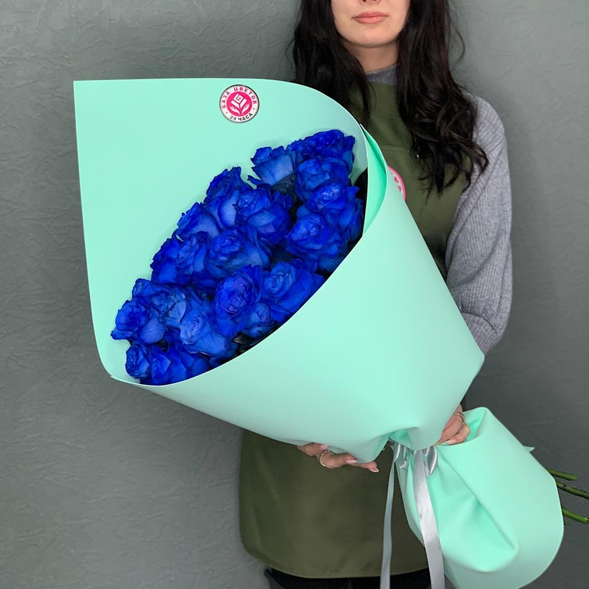 Композиция из синих роз (Эквадор) 70 см