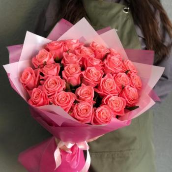 Розовые розы 50 см 25 шт. (Россия) Артикул: 16280ekb