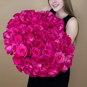 Букет из розовых роз 75 шт. (40 см) код  4312e