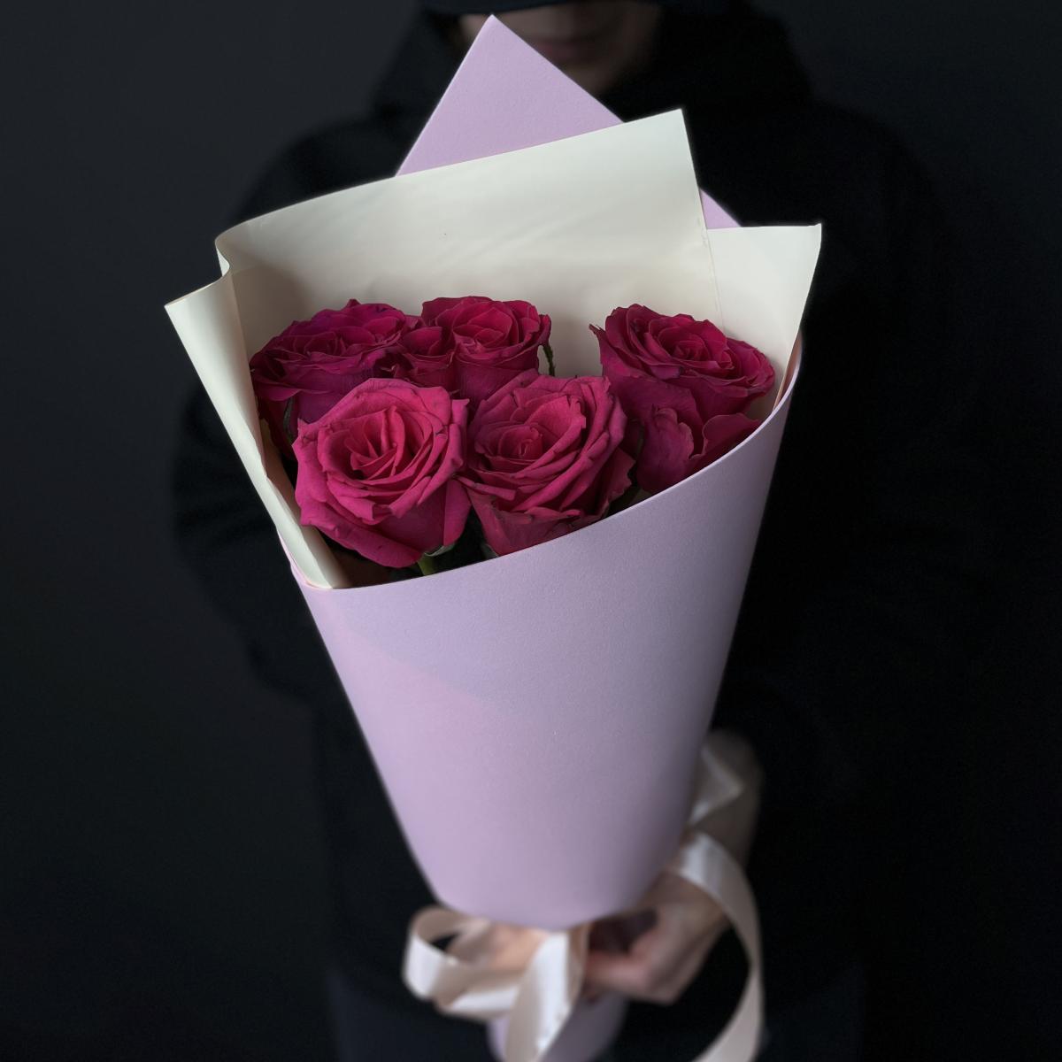 Букеты из розовых роз 40 см (Эквадор) код: 4336ebr