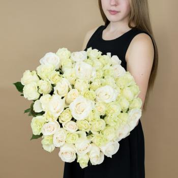 Букет из белых роз 101 шт 40 см (Эквадор) артикул  4440e