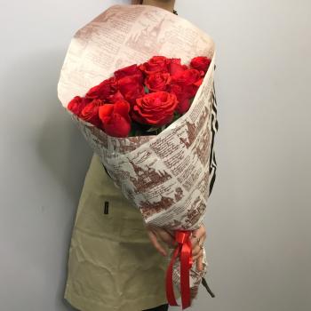 Красные розы 15 шт 60см (Эквадор) (№: 5872)